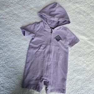 Roots Beaver Canoe Kanga Romper Organic Cotton Purple 18-24 Months